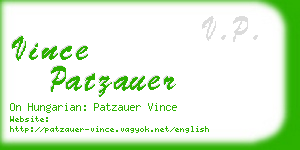 vince patzauer business card